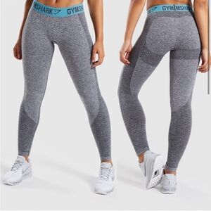 GYMSHARK NEW GRAY AND BLUE SPORTS LEGGINGS